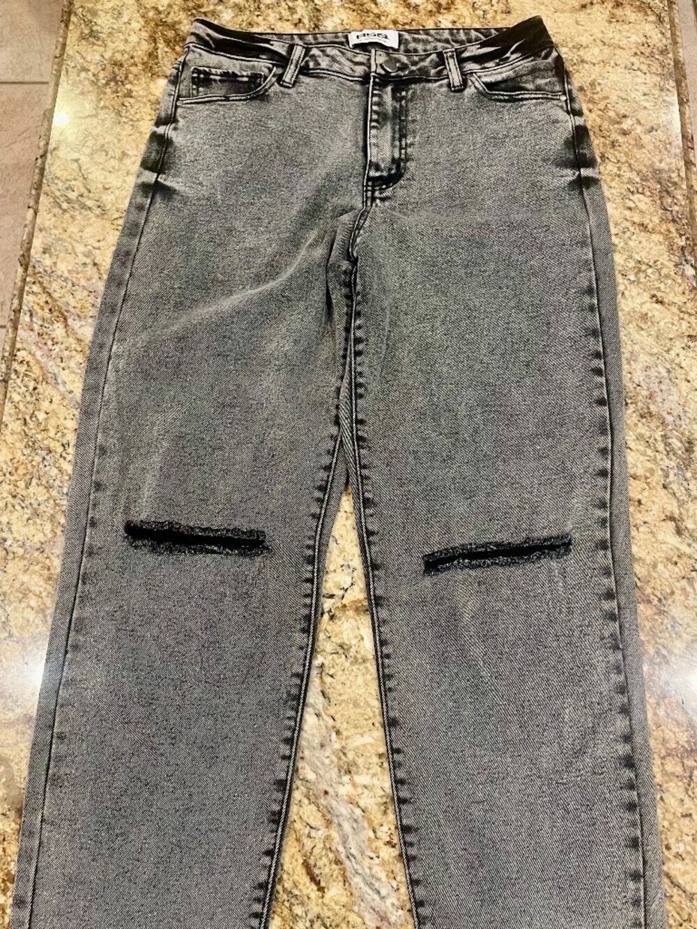 RSQ Distressed High Rise Straight Leg Black Jeans  Size 29